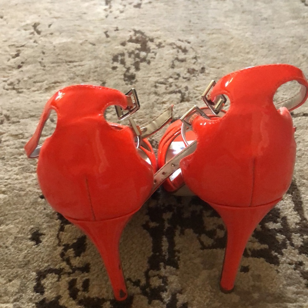 Ivanka Trump NEON Orange High Heel Sandal size 8 - Picture 3 of 4